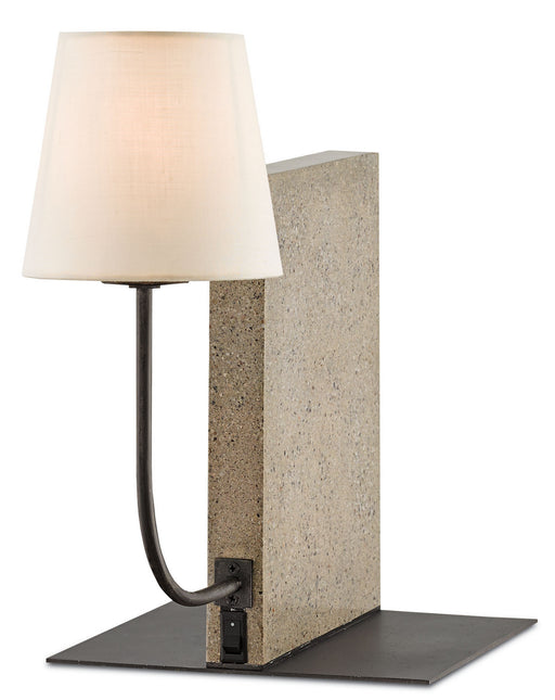 Currey and Company - 6555 - One Light Table Lamp - Oldknow - Polished Concrete/Aged Steel