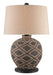 Currey and Company - 6990 - One Light Table Lamp - Afrikan - Black/Tan/Distressed Black