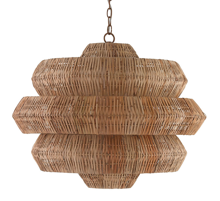 Currey and Company - 9859 - Nine Light Chandelier - Antibes - Khaki/Natural