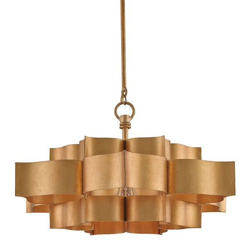 Currey and Company - 9944 - One Light Chandelier - Grand Lotus - Antique Gold Leaf