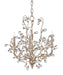 Currey and Company - 9974 - Three Light Chandelier - Crystal Bud - Silver Granello