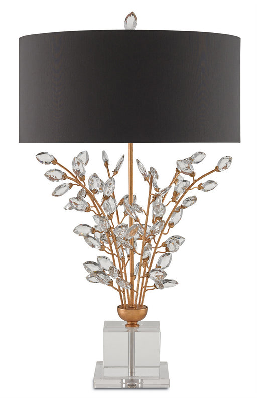 Currey and Company - 6983 - Two Light Table Lamp - Forget-Me-Not - Chinois Gold Leaf
