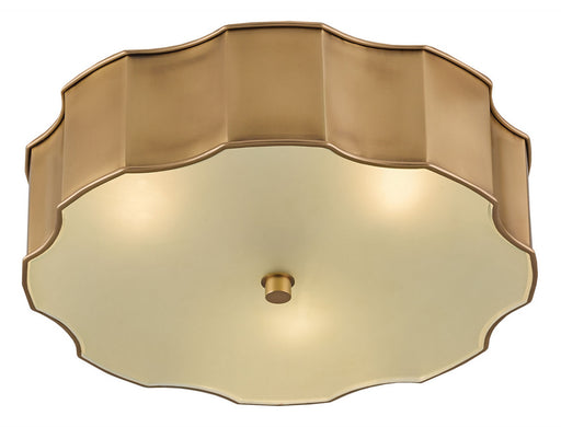 Currey and Company - 9999-0001 - Three Light Flush Mount - Wexford - Antique Brass