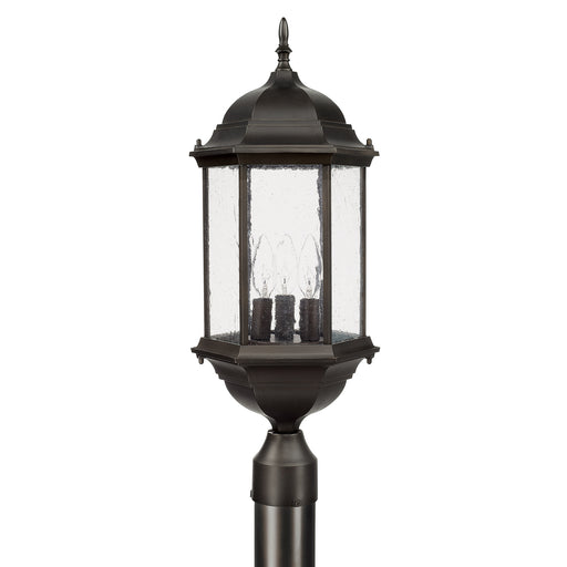 Capital Lighting - 9837OB - Three Light Outdoor Post Lantern - Main Street - Old Bronze