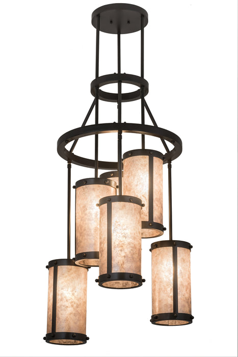 Meyda Tiffany - 167555 - Six Light Chandelier - Cartier - Timeless Bronze