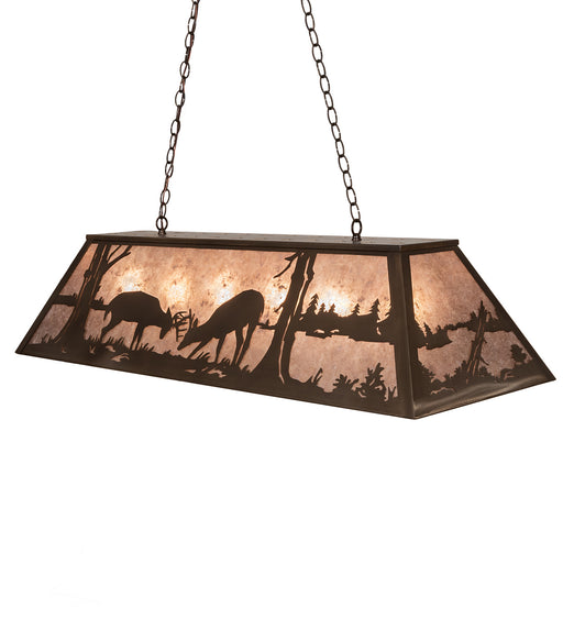 Meyda Tiffany - 171294 - Six Light Pendant - Battling Bucks - Antique Copper