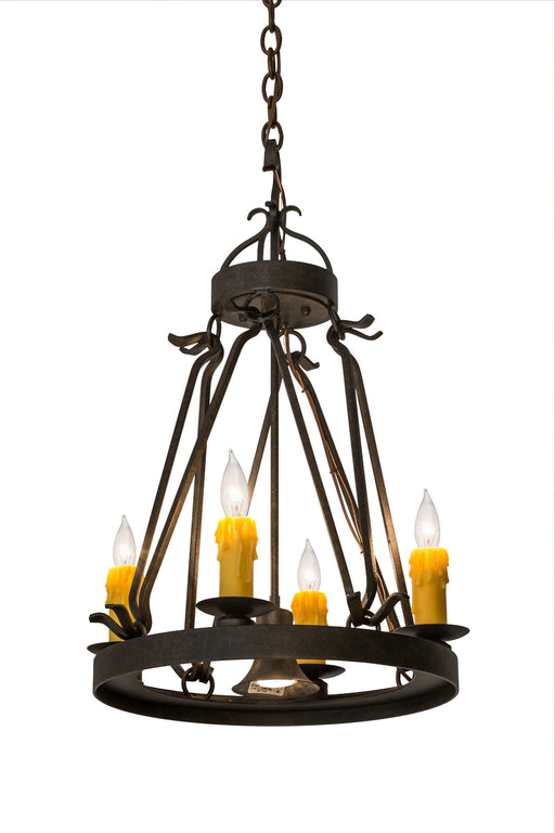 Meyda Tiffany - 171587 - Five Light Chandelier - Lakeshore - Wrought Iron