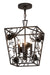Meyda Tiffany - 171928 - Four Light Pendant - Kitzi - Chestnut