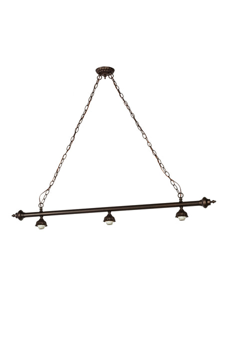 Meyda Tiffany - 173252 - Three Light Island Pendant Hardware - Canoe At Lake - Mahogany Bronze