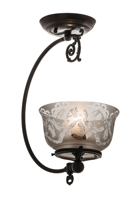 Meyda Tiffany - 173449 - One Light Semi-Flushmount - Revival - Craftsman Brown