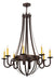 Meyda Tiffany - 173504 - Eight Light Chandelier - Barrel Stave - Mahogany Bronze