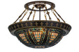 Meyda Tiffany - 174323 - Four Light Semi-Flushmount - Fleur-De-Lis - Copper Vein