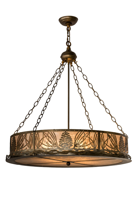Meyda Tiffany - 49494 - Four Light Pendant - Mountain Pine - Antique Copper