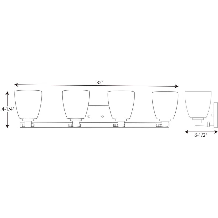 Fleet Bath Bracket-Bathroom Fixtures-Progress Lighting-Lighting Design Store