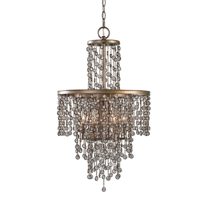 Uttermost - 21288 - Six Light Chandelier - Valka - Silver Swedish Iron