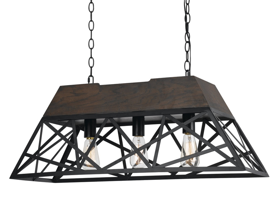Cal Lighting - FX-3585-3 - Three Light Chandelier - Antonio - Wood/Dark Bronze