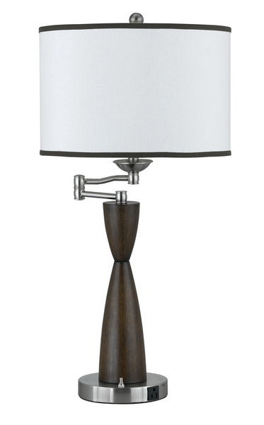 Cal Lighting - LA-60006TB-1R - One Light Table Lamp - Hotel - Espresso/Brushed Steel
