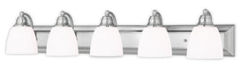 Livex Lighting - 10505-91 - Five Light Bath Vanity - Springfield - Brushed Nickel