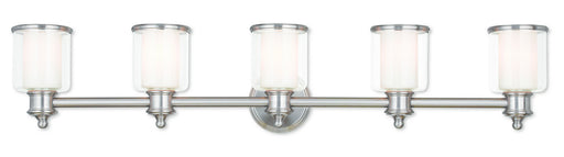 Livex Lighting - 40215-91 - Five Light Bath Vanity - Middlebush - Brushed Nickel
