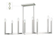 Livex Lighting - 40258-91 - Eight Light Linear Chandelier - Alpine - Brushed Nickel