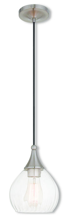 Livex Lighting - 40601-91 - One Light Mini Pendant - Art Glass Mini Pendants - Brushed Nickel