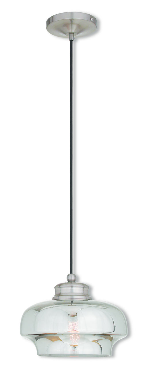 Livex Lighting - 40607-91 - One Light Mini Pendant - Art Glass Mini Pendants - Brushed Nickel