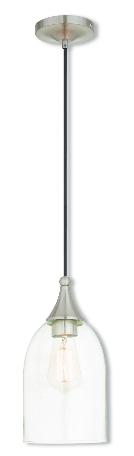 Livex Lighting - 40608-91 - One Light Mini Pendant - Art Glass Mini Pendants - Brushed Nickel