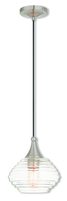 Livex Lighting - 40610-91 - One Light Mini Pendant - Art Glass Mini Pendants - Brushed Nickel