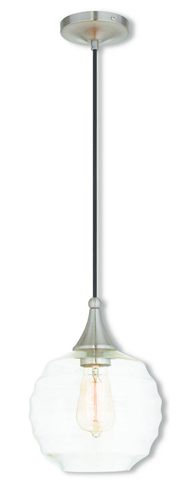 Livex Lighting - 40611-91 - One Light Mini Pendant - Art Glass Mini Pendants - Brushed Nickel