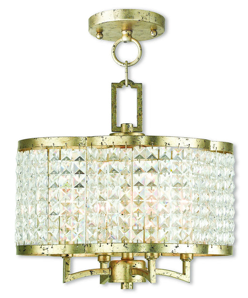 Livex Lighting - 50574-28 - Four Light Mini Chandelier/Ceiling Mount - Grammercy - Hand Applied Winter Gold