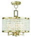Livex Lighting - 50574-28 - Four Light Mini Chandelier/Ceiling Mount - Grammercy - Hand Applied Winter Gold