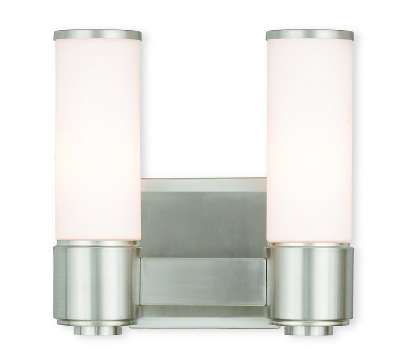Livex Lighting - 52102-91 - Two Light Wall Sconce/ Bath Light - Weston - Brushed Nickel