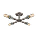 Elk Lighting - 10686/4 - Four Light Semi Flush Mount - Cast Iron Pipe - Weathered Zinc, Zinc Plating, Zinc Plating