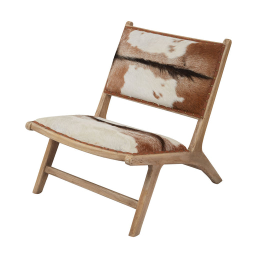 Elk Home - 161-005 - Chair - Organic Modern - Mid-Tone Wood, Natural Hide, Natural Hide