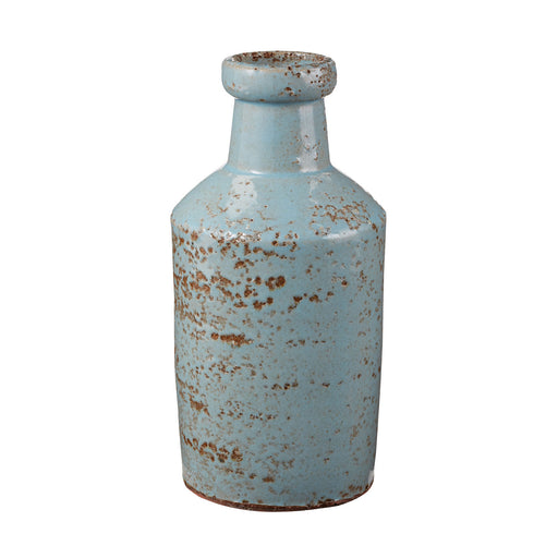 Elk Home - 857087 - Bottle - Rustic Milk Bottle - Blue, Grey, Grey