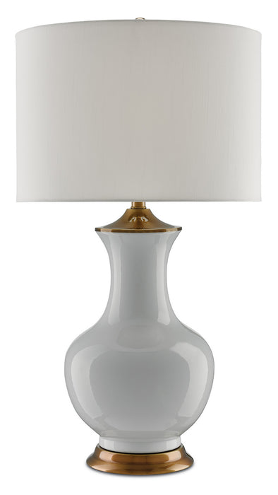 Currey and Company - 6000-0020 - One Light Table Lamp - Lilou - White/Antique Brass