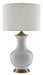 Currey and Company - 6000-0020 - One Light Table Lamp - Lilou - White/Antique Brass