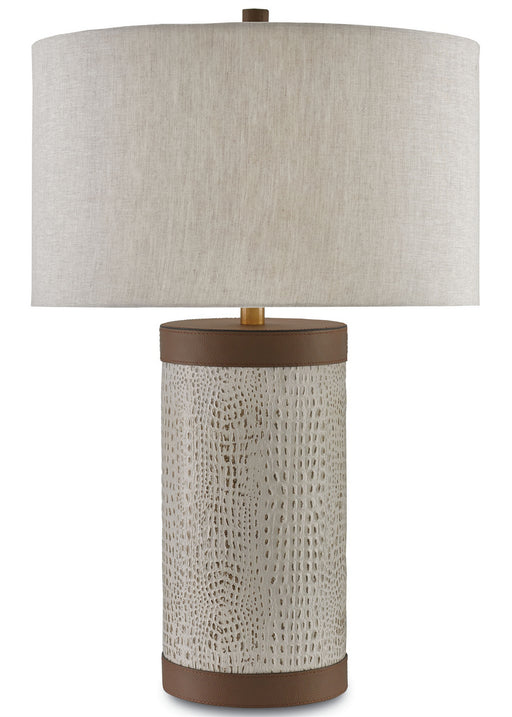 Currey and Company - 6000-0038 - One Light Table Lamp - Baptiste - Ivory/Brown/Brushed Brass