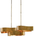 Currey and Company - 9000-0046 - Six Light Chandelier - Grand Lotus - Antique Gold Leaf