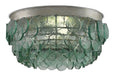 Currey and Company - 9999-0013 - Two Light Flush Mount - Braithwell - Silver Leaf