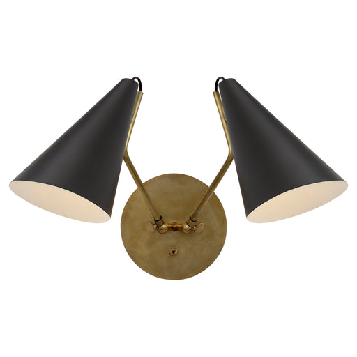 Visual Comfort - ARN 2059HAB-BLK - Two Light Wall Sconce - Clemente - Hand-Rubbed Antique Brass