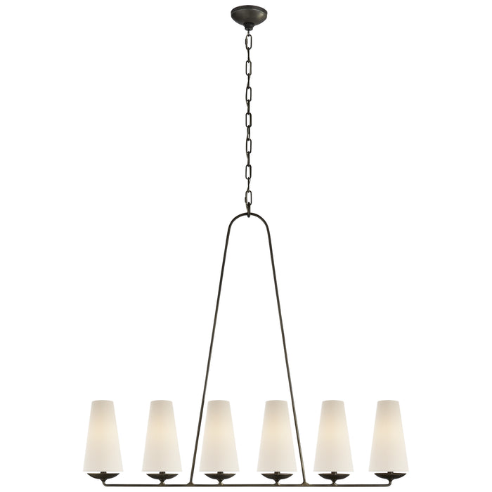 Visual Comfort - ARN 5201AI-L - Six Light Chandelier - Fontaine - Aged Iron