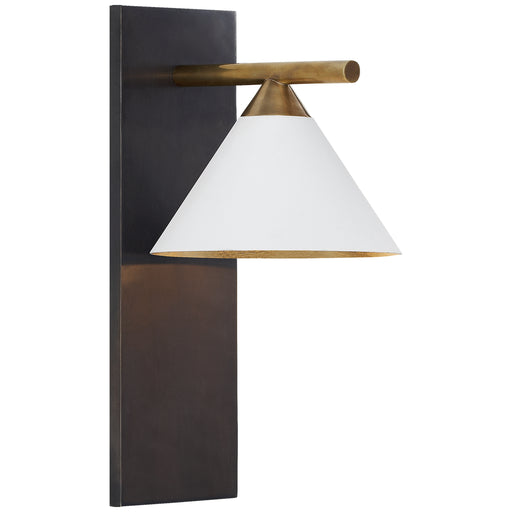 Visual Comfort - KW 2410BZ/AB-WHT - One Light Wall Sconce - Cleo - Bronze