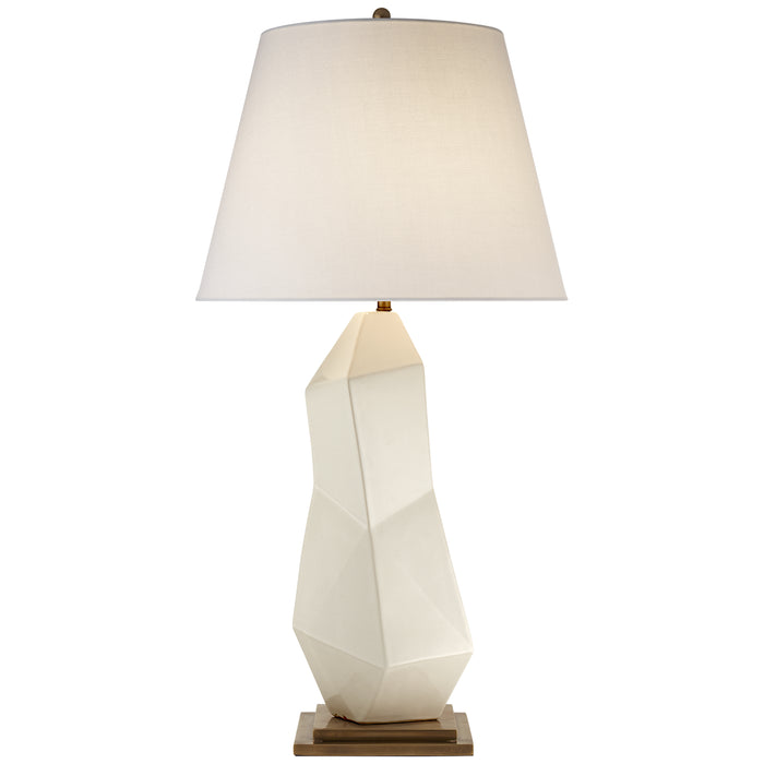 Visual Comfort - KW 3046WLC-L - One Light Table Lamp - Bayliss - White Leather Ceramic