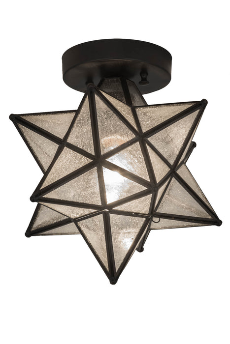 Meyda Tiffany - 155264 - One Light Flushmount - Moravian Star - Clear Seedy