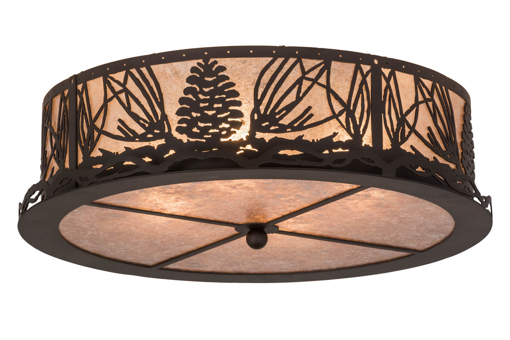 Meyda Tiffany - 171361 - Four Light Flushmount - Mountain Pine - Oil Rubbed Bronze