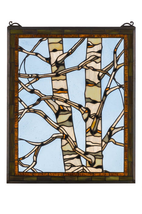 Meyda Tiffany - 175993 - Window - Birch Tree In Winter - Vasdy Ca Beige Amber Kalt