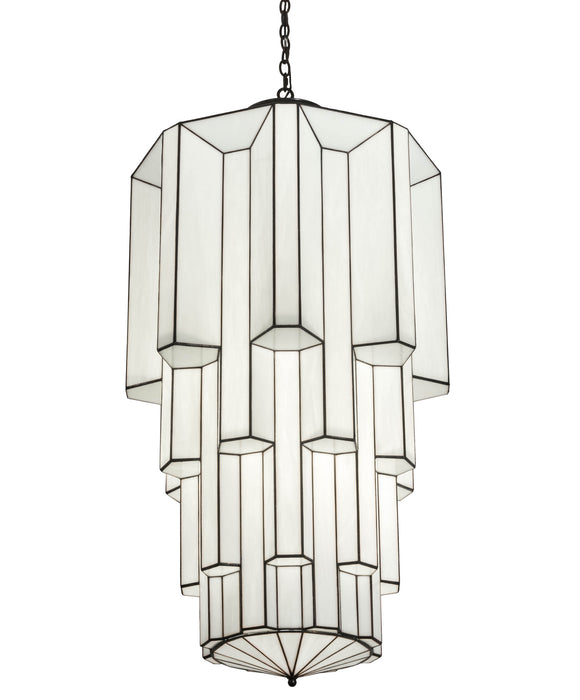 Meyda Tiffany - 177107 - Three Light Pendant - Paramount - Craftsman Brown