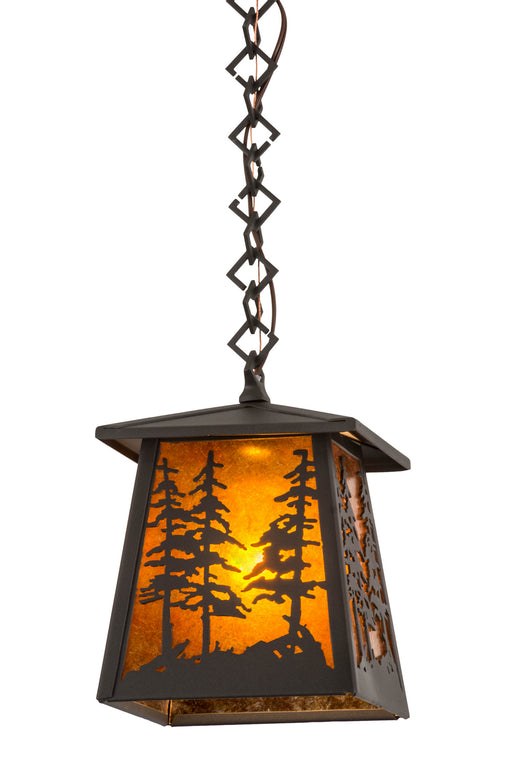 Meyda Tiffany - 177127 - One Light Mini Pendant - Tall Pines - Wrought Iron