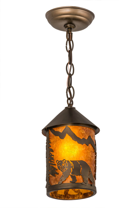 Meyda Tiffany - 178054 - One Light Mini Pendant - Lone Bear - Antique Copper